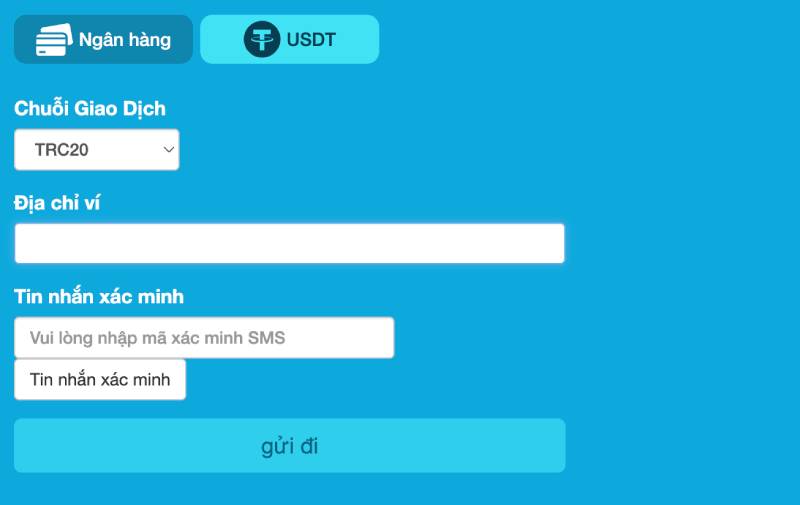 rut tien usdt